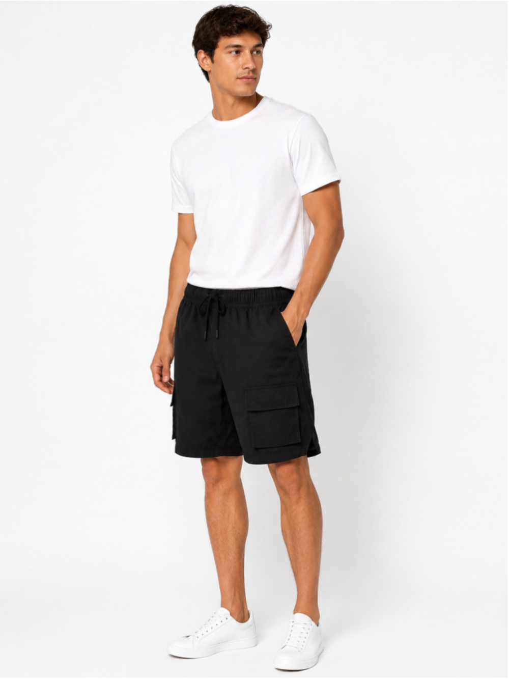 Forever 21 Men’s Black Tech Cargo Shorts – Size Large (L)